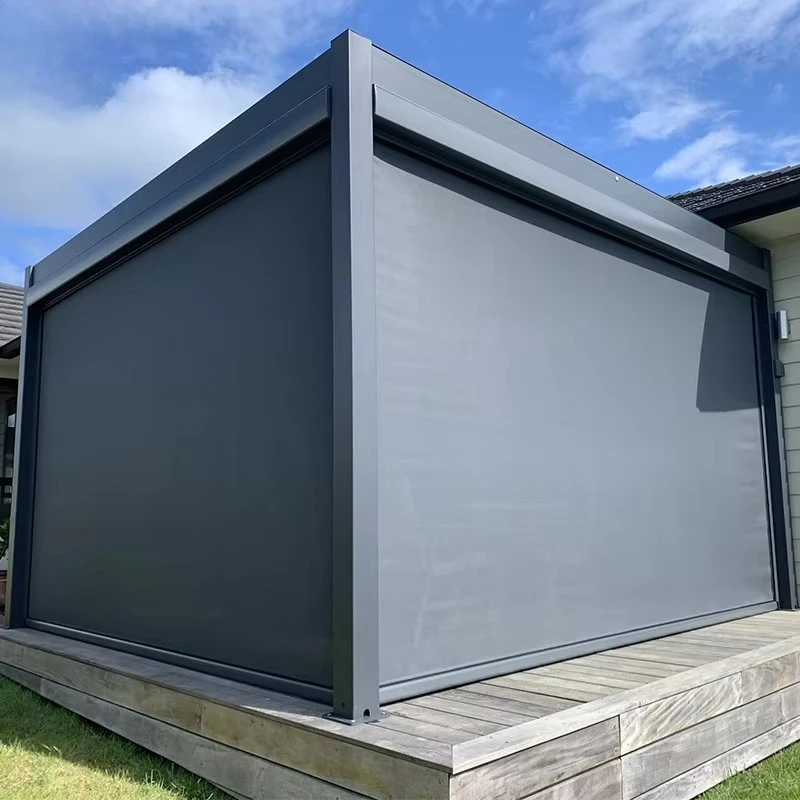 

QINGYING Exterior Automatic Motorized Outdoor Patio Blinds