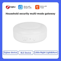 Tuya Multimode WiFi zigbee3.0 Bluetooth Mesh Alarm Smart Home Gateway Doorbell With RGB Nightlight Function