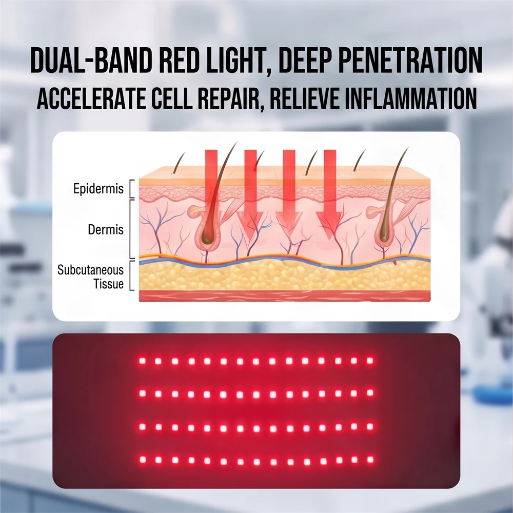 Pet Dog Hip Leg Red Light Therapy Brace 660nm 850nm Near Infrared Wrap 88 LEDs for Arthritis Joint Pain Relief Post-Op Recovery