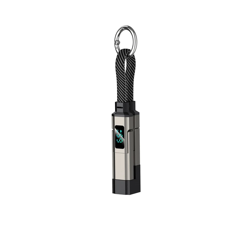 Kabel do ładowania 4 w 1 typu C z wyświetlaczem LED, pleciony kabel szybkiego ładowania PD do iPhone 17, Samsung Galaxy A17 — 2
