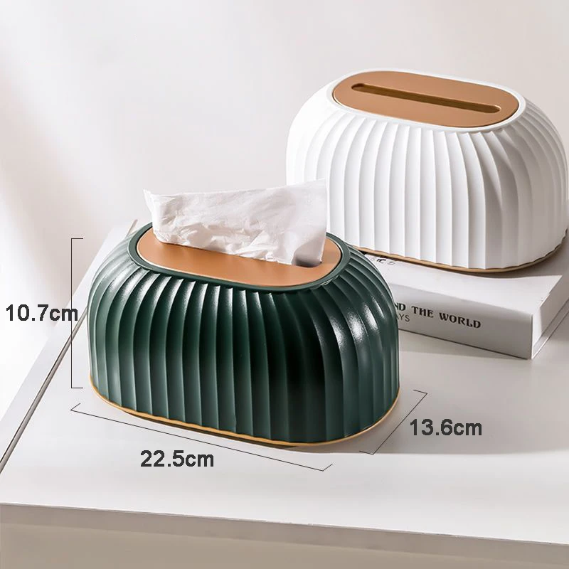 Nordic Striped Tissue Box Holder Toilet Paper Box Table Napkin Holder Car Tissue Paper Dispenser Home Decoration High Quality