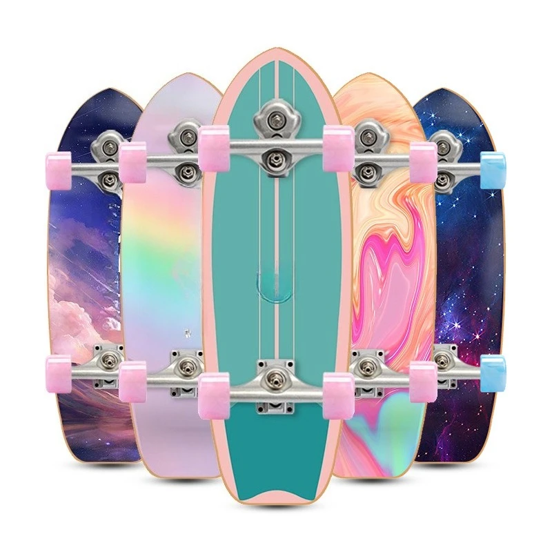 

S5 land surfing skateboard, beginner boys and girls adult four-wheel flash road skateboard, no-pedal ground