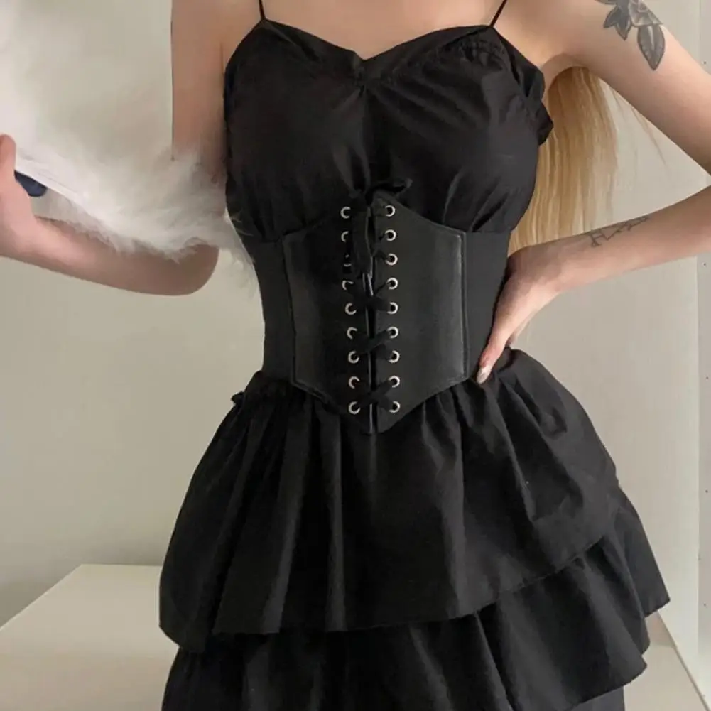 Cooler Hüftgurt Gummiband Taille Cincher Korsett Verband Kleidung passend zu dunklen Stil Cosplay Party Lady Bustier