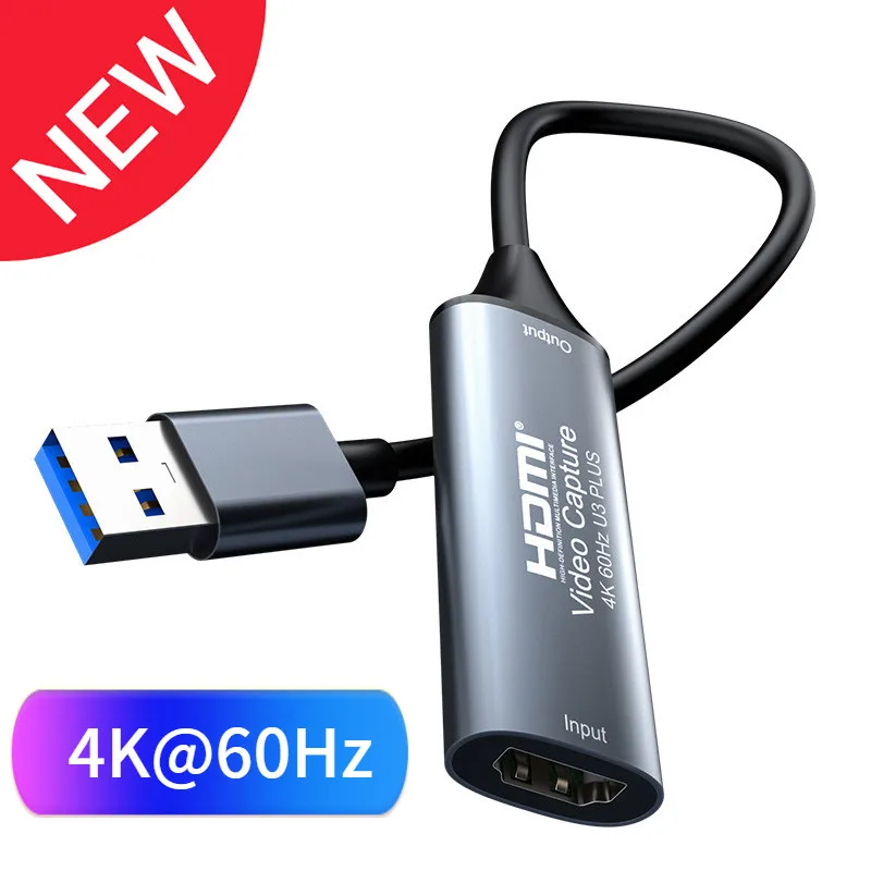 

4K 60Hz USB3.0 HDMI Audio Video Mjpeg Capture Card Type-C Video Card HDMI Video Grabber Recorder Box For Game Live Streaming PC