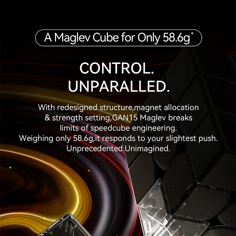 [CubeFun]GAN15 Maglev 3x3 Magnetic UV Magic Cube Professional 3x3x3 Speed Puzzle Games Children's Toys For Gifts