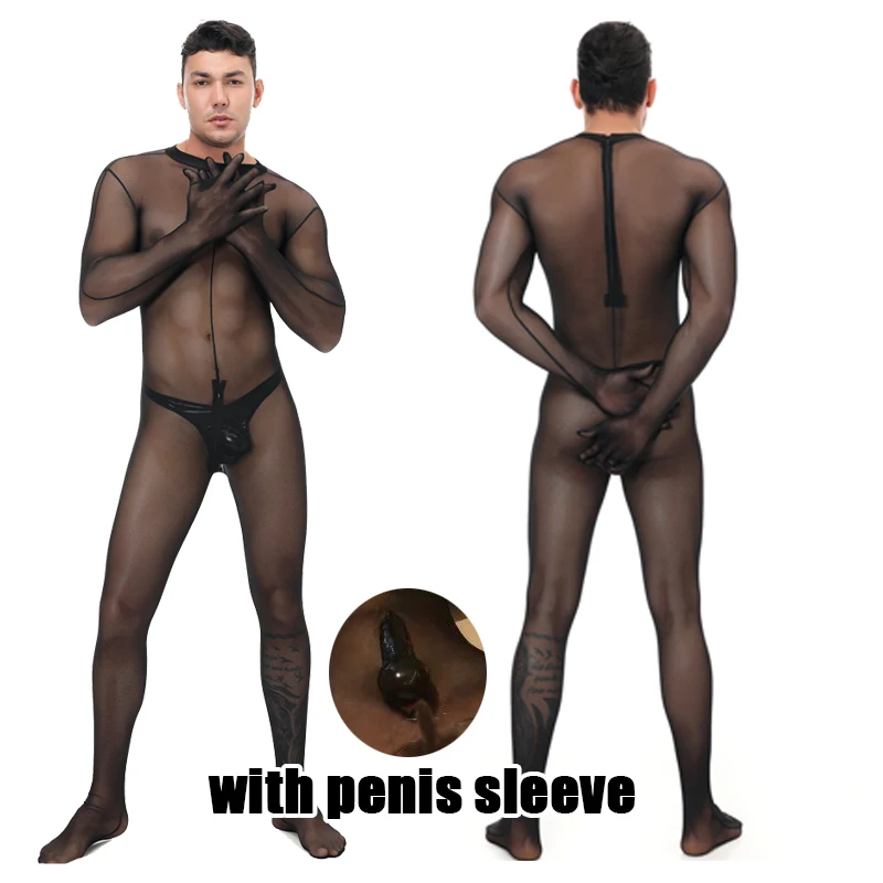 

Spandex Stitching Jumpsuits Black Romper Wrestling Full Body Mesh Smooth Jumpsuits Men Strengthy Zentai Suits