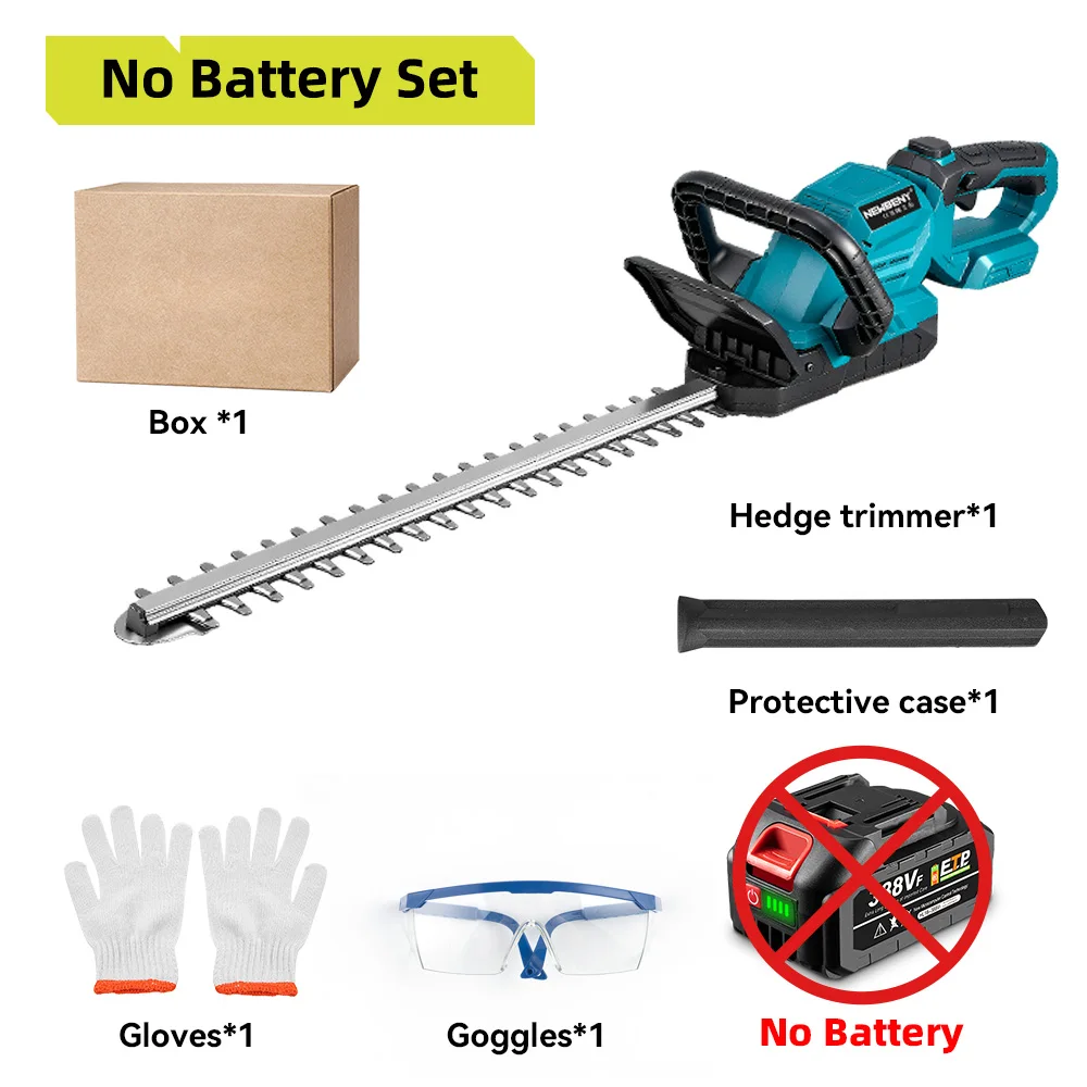 NEWBENY 3000RPM 530MM Elektrische Heggenschaar Snoeischaar Grasmaaier Tuinmaaier Gereedschap voor Makita 21V Accu