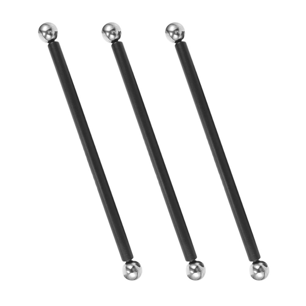 

3pcs 41CM Silver Ball Lamp Post Cross Arm Bracket Durable Outdoor Yard Accessory Light Rod Flag Holder Splicing Poles