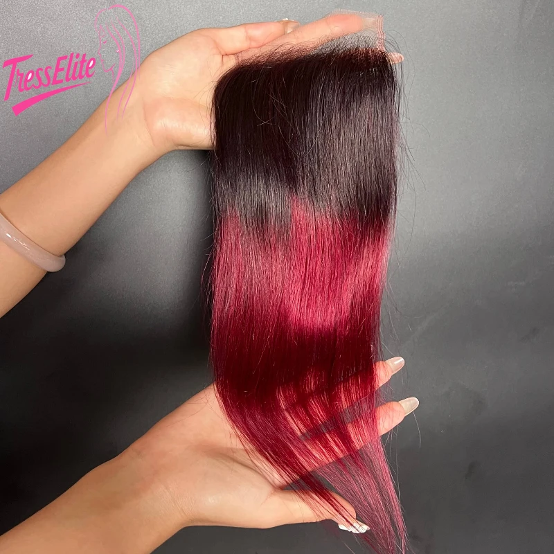 14A Цвет 1B/99J Прямые 4x4 Прозрачные кружевные застежки 100% необработанные бразильские человеческие волосы Remy Предварительно выщипанные детские волосы