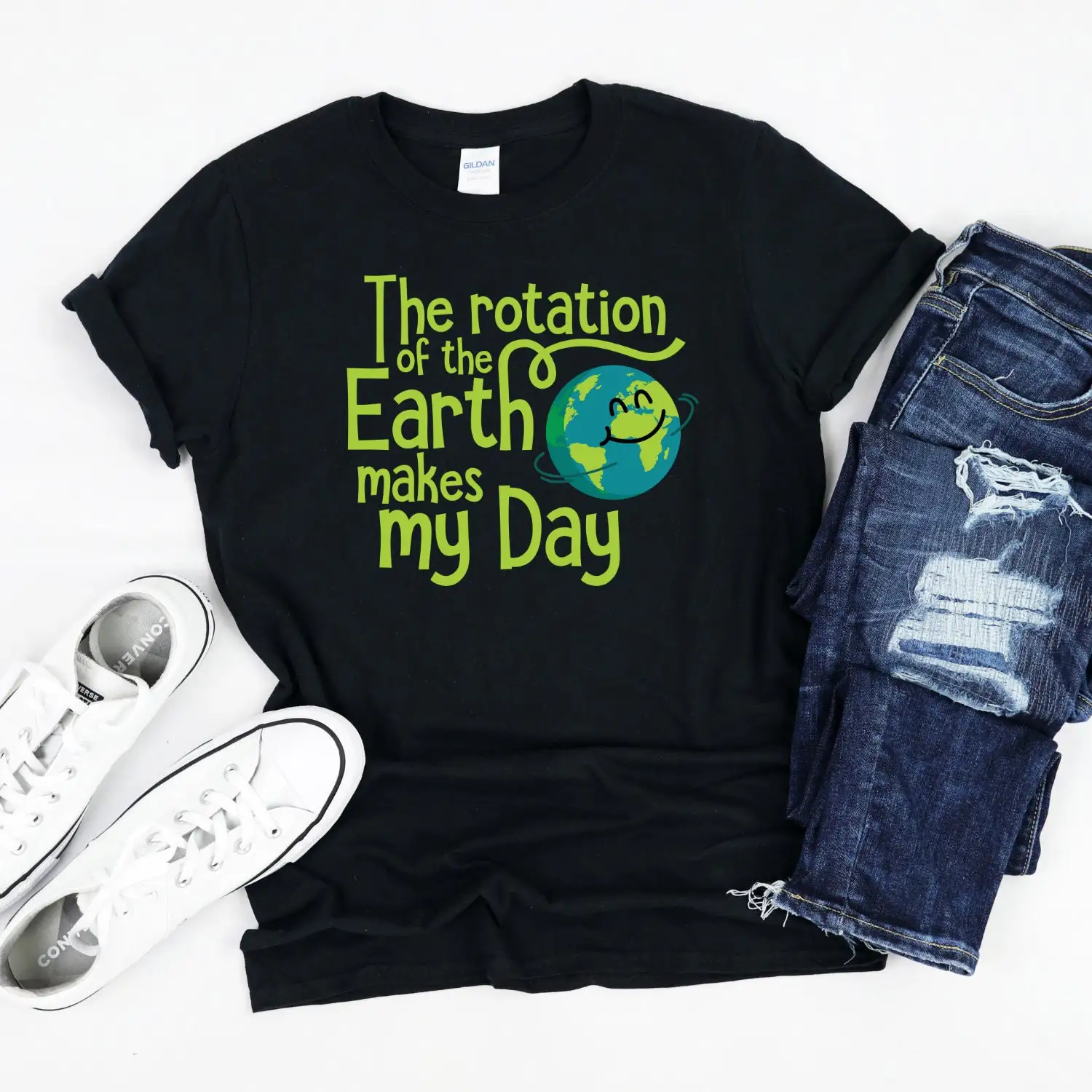 Rotation of the Earth Makes My Day Shirt, Planet Earth T-Shirt, Earth Pun Tee