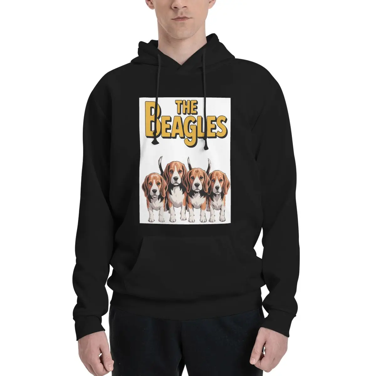 The Beagles Four Beagle Dog Crossing Hoodies Men's Women Casual Pullover Sweatshirts Hip Hop Long Sleeve Clothing Autumn Winter