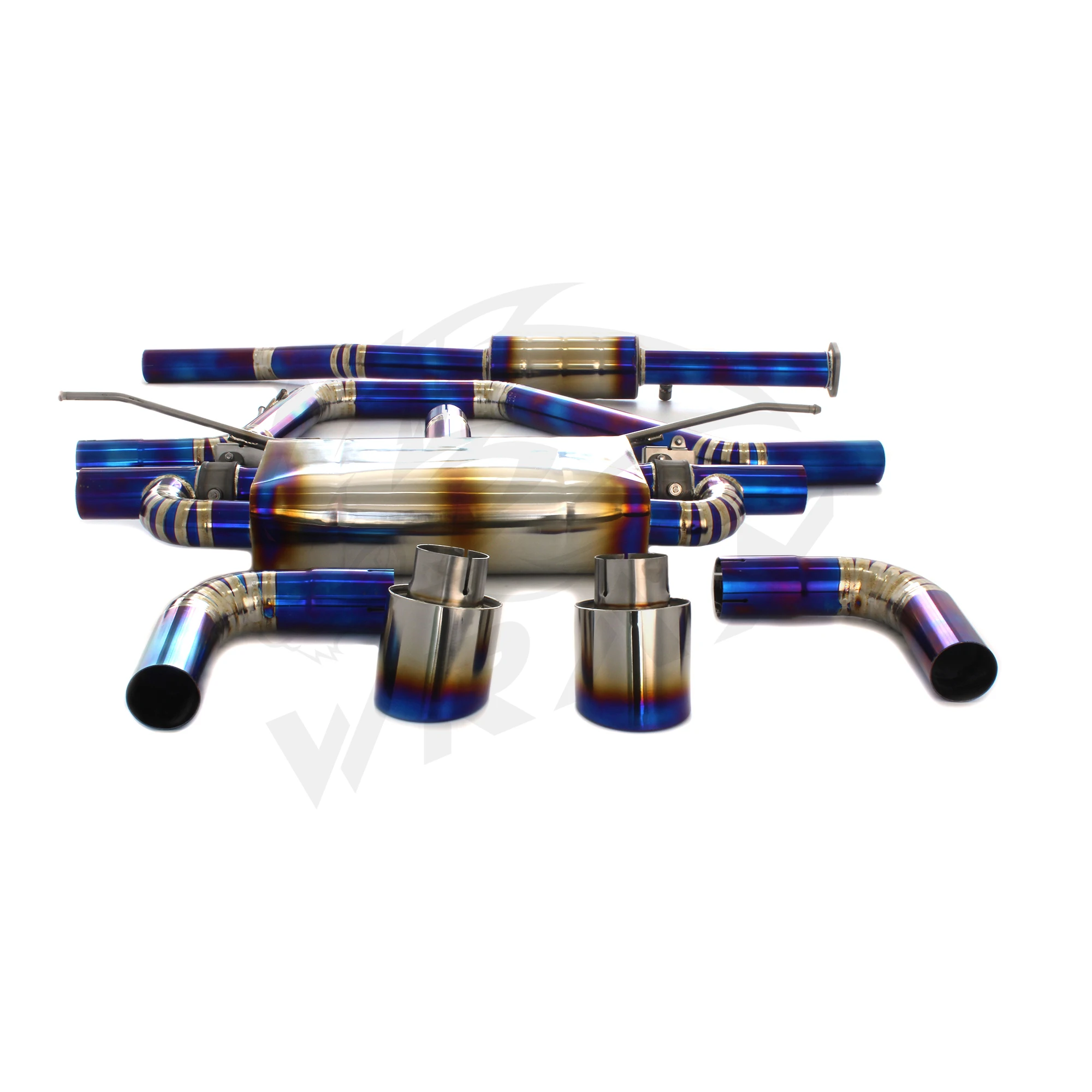 نظام عادم WRAX Tanium عادم Catback لـ A2019 Ford Focus (الجيل الرابع Mk4) نظام عادم الصمام مع كاتم الصوت