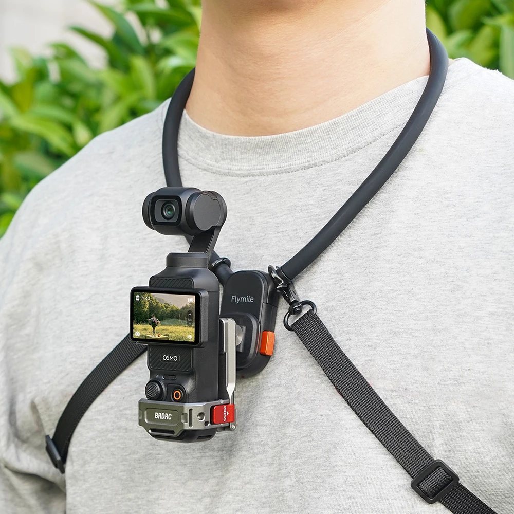 Flymile Nackenhalterung Brusthalterung für DJI Pocket 4/Action 6/Insta360 X6 Ace Pro 2/Gopro Zubehör Magnetische Schnellverschluss-Halterung – Detail 7