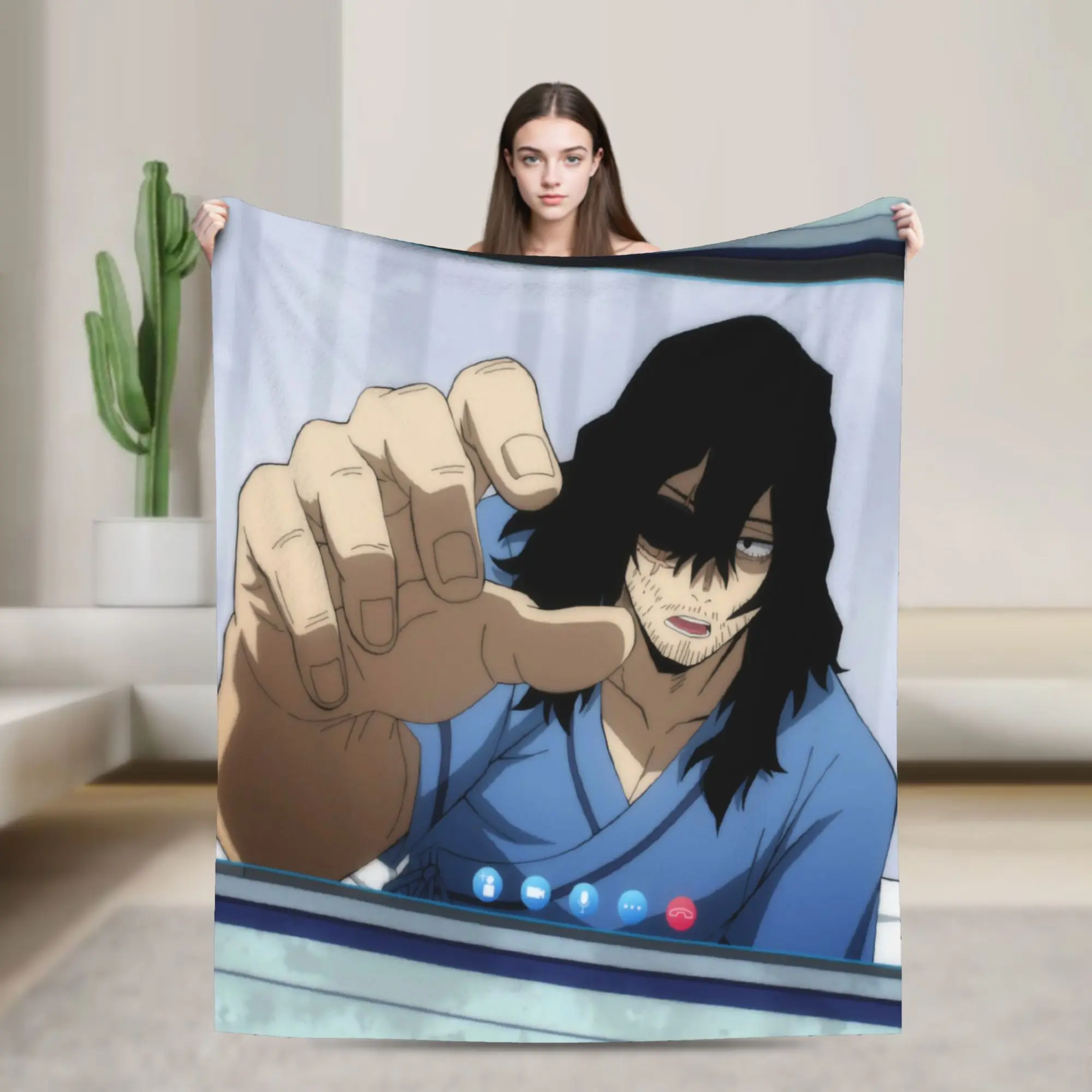 S-Shota A-Aizawa Blankets Winter  Soft Throw Blanket For Girls Couch Chair Flannel Bedspread Bed Cover