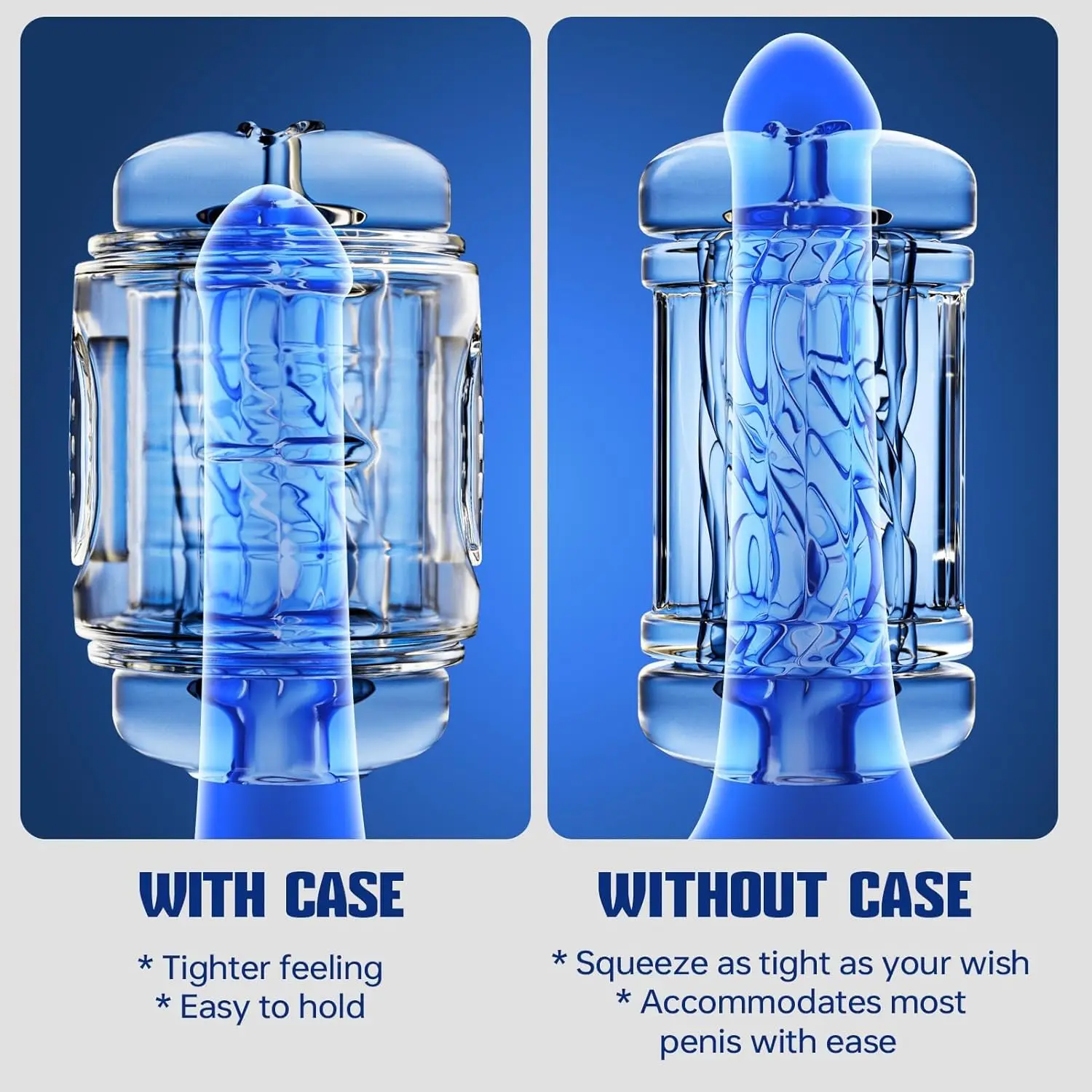 ألعاب جنسية للاستمناء للرجال - مهبل ذكر قابل للعصر بملمس حلزوني، لعبة للبالغين بأكمام القضيب المفتوحة للمهبل والفم #6