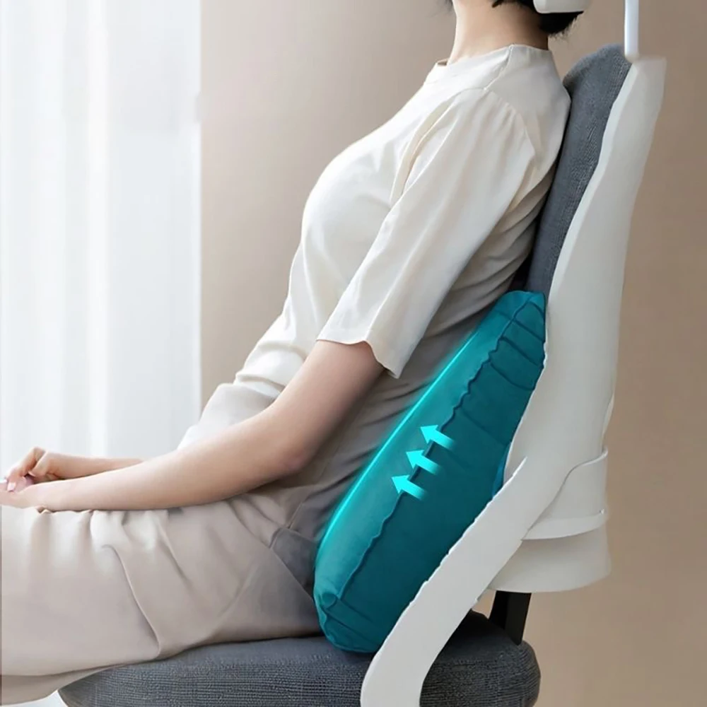 Inflatable Pillow Press Inflatable H-shaped Folding Portable Car Plane Waist Cushion Camping Office Sleeper Pillow