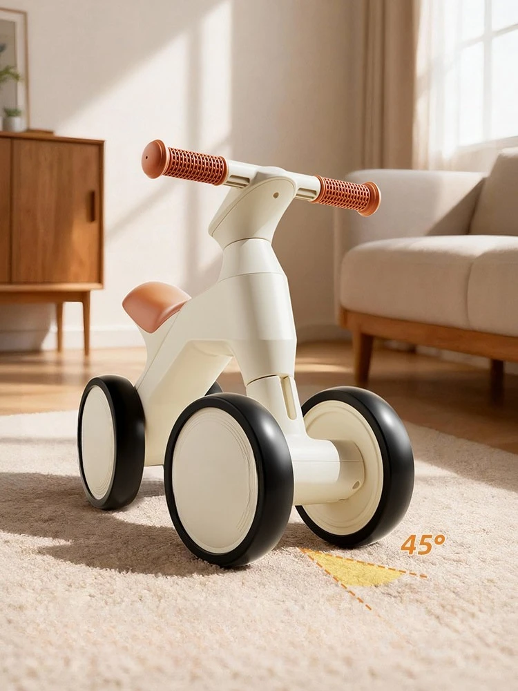 Anti-Rollover Toddler 4-Wheel Balance Sliding Scooter, Baby Walker Toy, Birthday Gift for Kids 1-3 Years Old