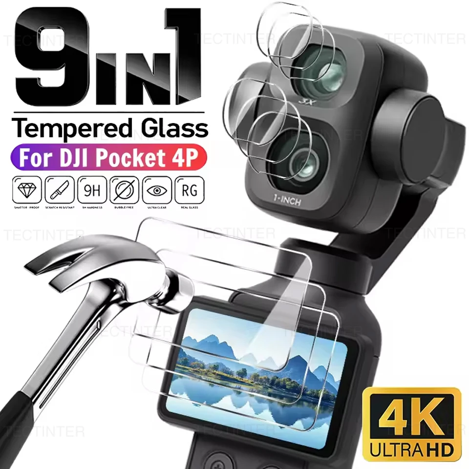 9H HD Tempered Glass for DJI OSMO Pocket 4 Pro Ultra Screen Protector Camera Lens Protect Glass For DJI Pocket 4P Accessories