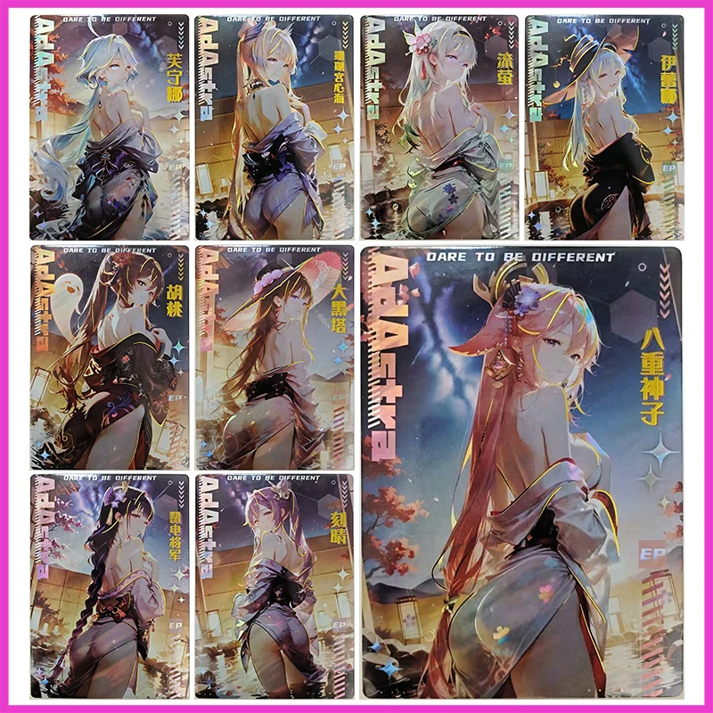 

Аниме История богини Редкая коллекционная карта A6 EP Furina Hu Tao Herta Firefly Elaina Keqing Yae Miko игрушки для мальчиков подарок на день рождения