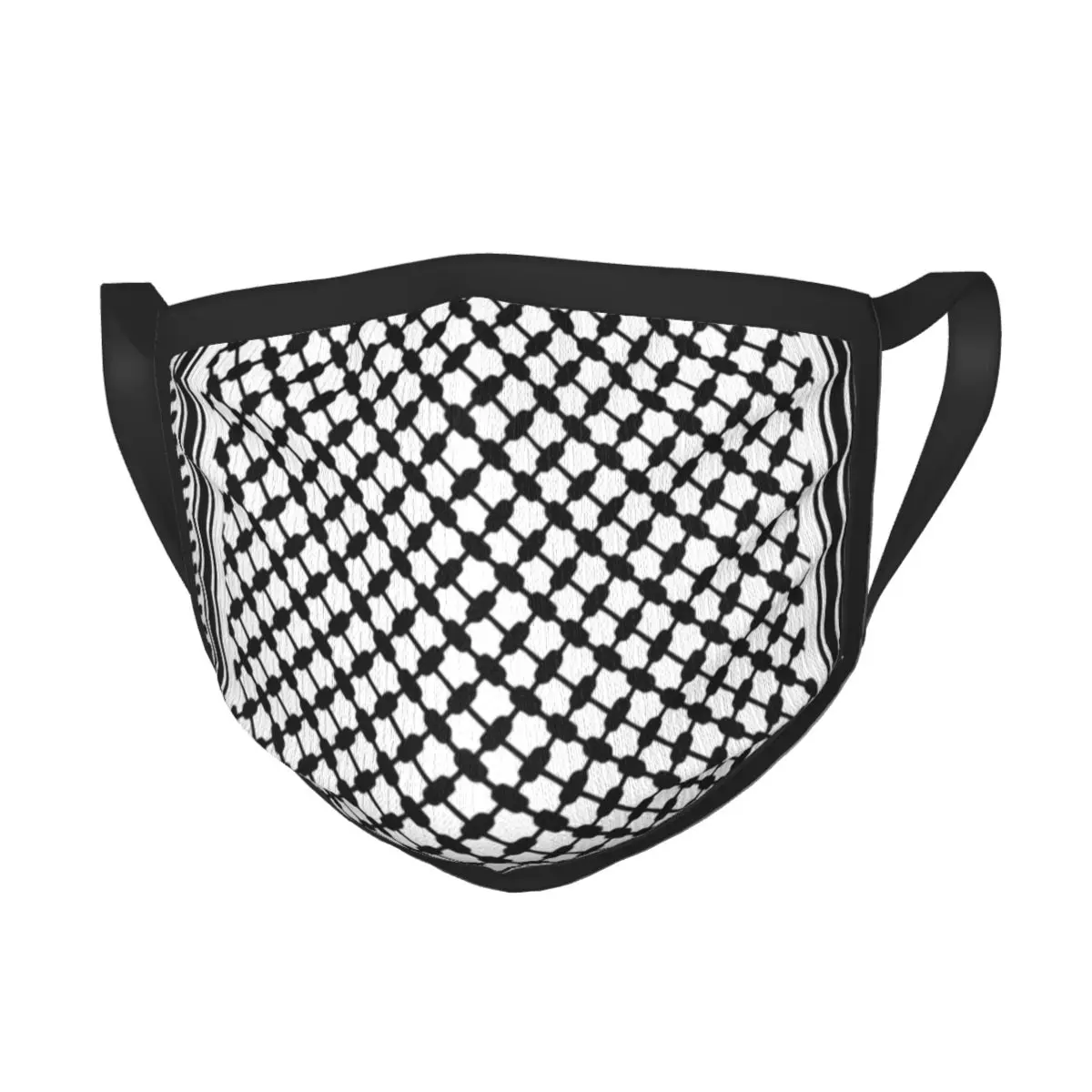 

Black Arab Keffiyeh Non-Disposable Mouth Face Mask Palestine Palestinian Anti Haze Mask Protection Cover Respirator Muffle