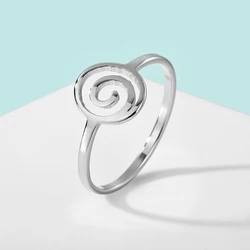 Todorova Punk Stainless Steel Spiral Dainty Circle​ Ring For Women Men Simple Swirling Jewlery Charm Party Gift