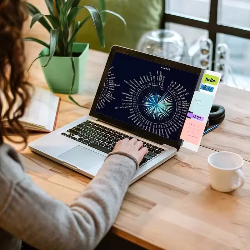 Computer Monitor Notes Monitor Message Board Screen Memo Board Computer Sticky Note Holder Message Memo Panel for Office