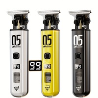 Professional men's electric hair cutter set 1 piece, with LED display screen, men's electric shaving blade, gap free hairdressin
