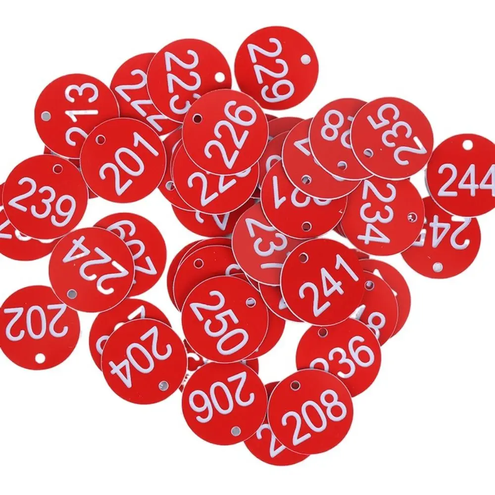 Plastic Beehive Tags 3.5CM Colorful Sequential Numbers Sign Labels with Hole Round Number Plate Sauna Restaurant