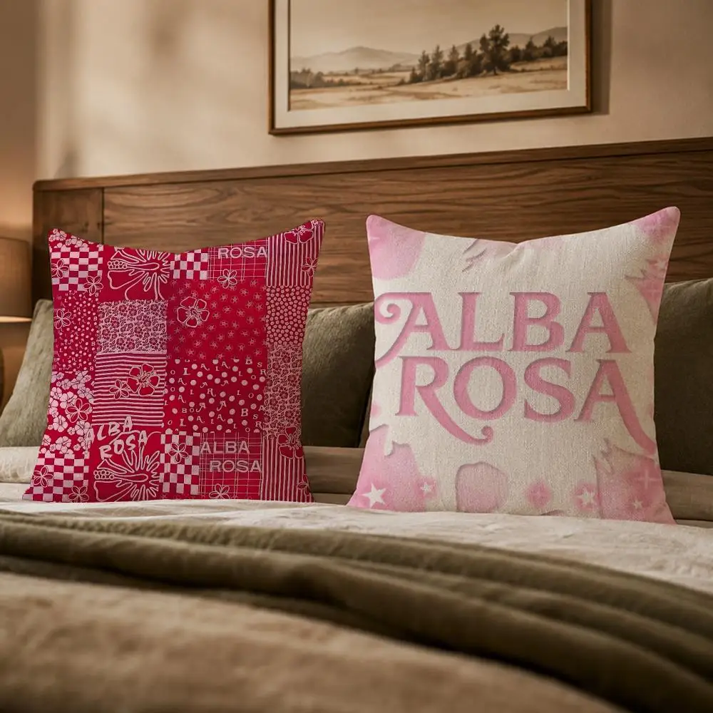 Fashion Brand A-Alba RosaS Cushion Cover Ultra Soft Throw Pillow Cover Skin Friendly for Sofa Bed Home Decor Gift