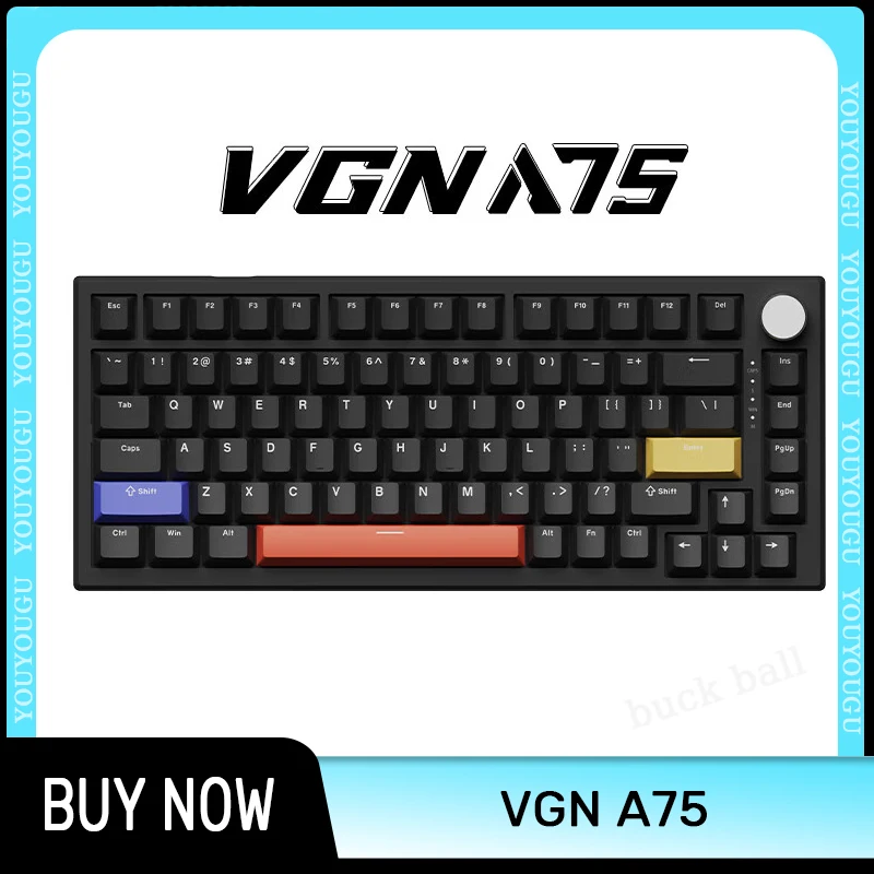 Vgn A75 Mechanical Keyboard Wired Magnetic Switch Keyboard Hot Swap 83keys Gasket Rgb Backlit Esports Custom Gamer Keyboard