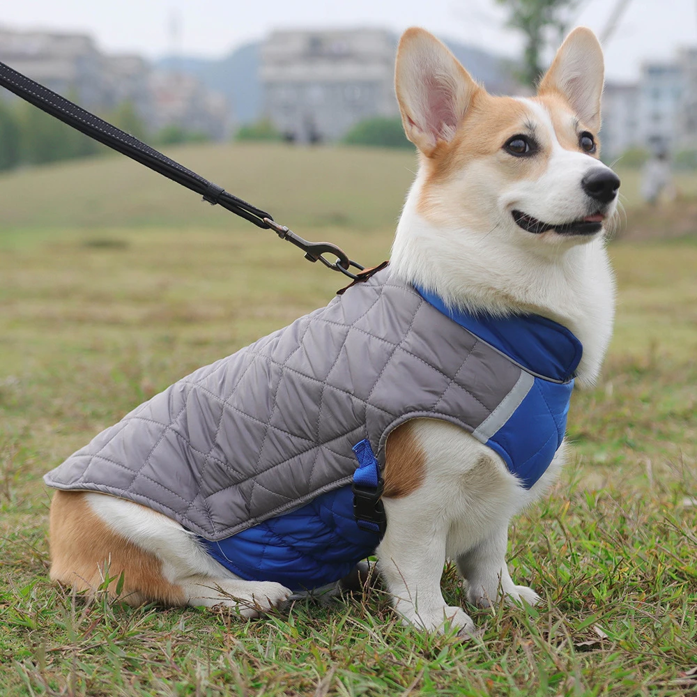 Winter Hund Kleidung Wasserdichte Hund Weste Jacke Für Kleine Große Hunde Warme Haustier Hunde Mantel Gepolsterte Kleidung Französisch Bulldog Outfits – Detail 16
