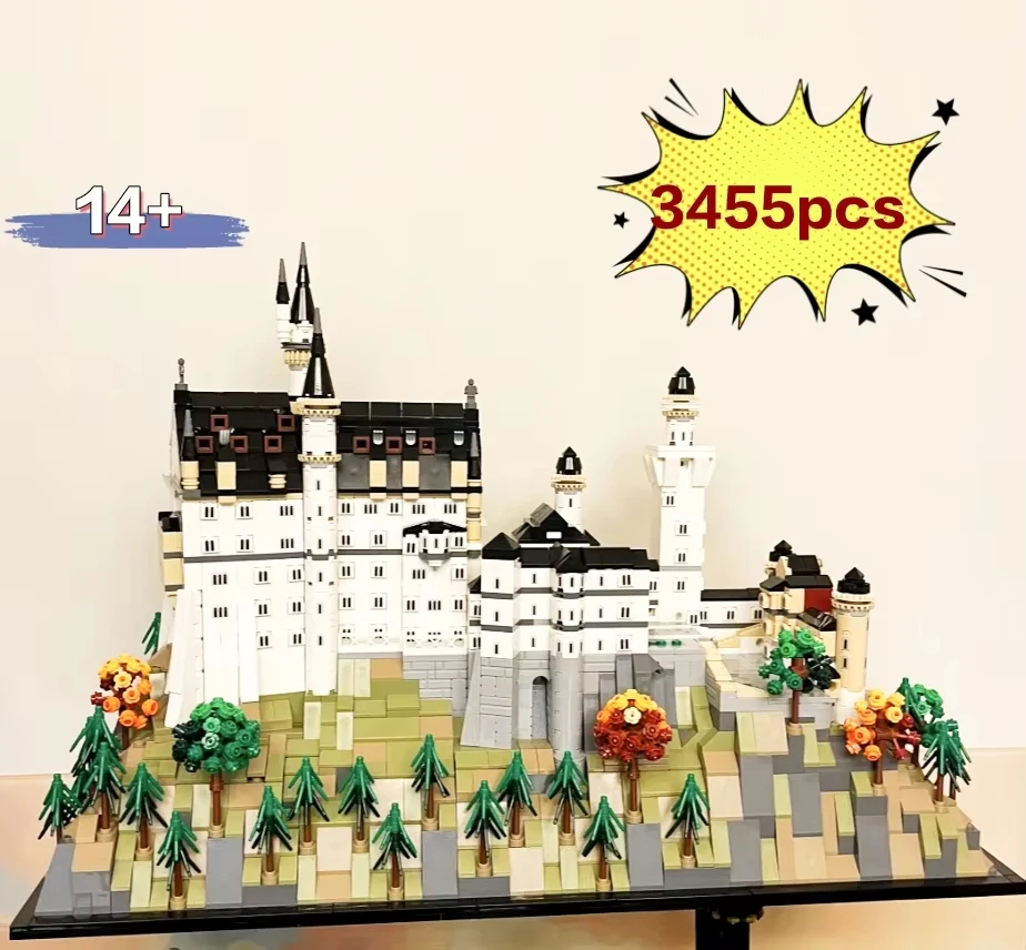 

Famous European building 3455pcs forest castle model building blocks DIY Christmas and birthday gifts