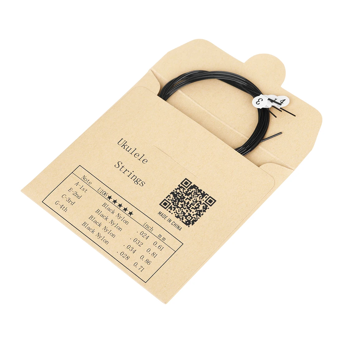 IRIN Ukulele String Nylon Black Strings 4Pcs/set for 21Inch 23 Inch 26 Inch  Ukulele String Instrument Replacement Accessories