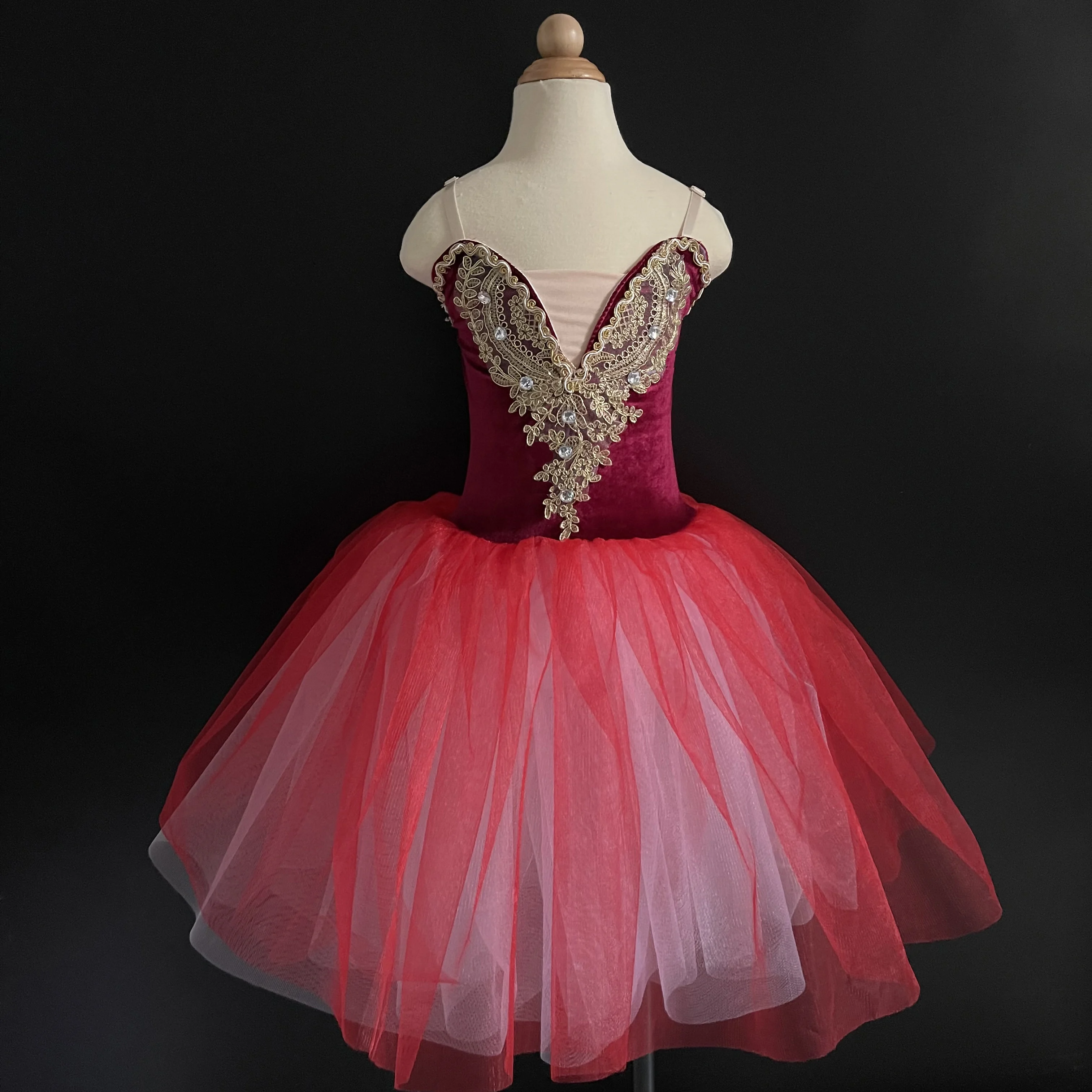 Long Romantic Ballet Tutu Girl Women Red Green Ballet Dress For Girls Child Ballerina Dress Tutu Tulle Dress Girls Women Adult