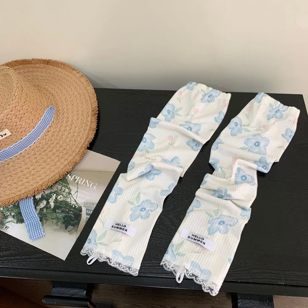 ผลไม้สีส้ม Cooling แขนแขนพีชผีเสื้อสตรอเบอร์รี่ Sun แขนป้องกันแคนตาลูปลูกไม้แตงโมแขนครอบคลุมฤดูร้อน