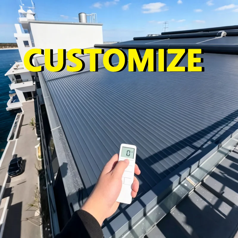 Any Size Custom High Efficiency Energy Saving Aluminum Awning Reduce AC Cost Dual Motor Auto Retractable Sunroom Patio Canopy
