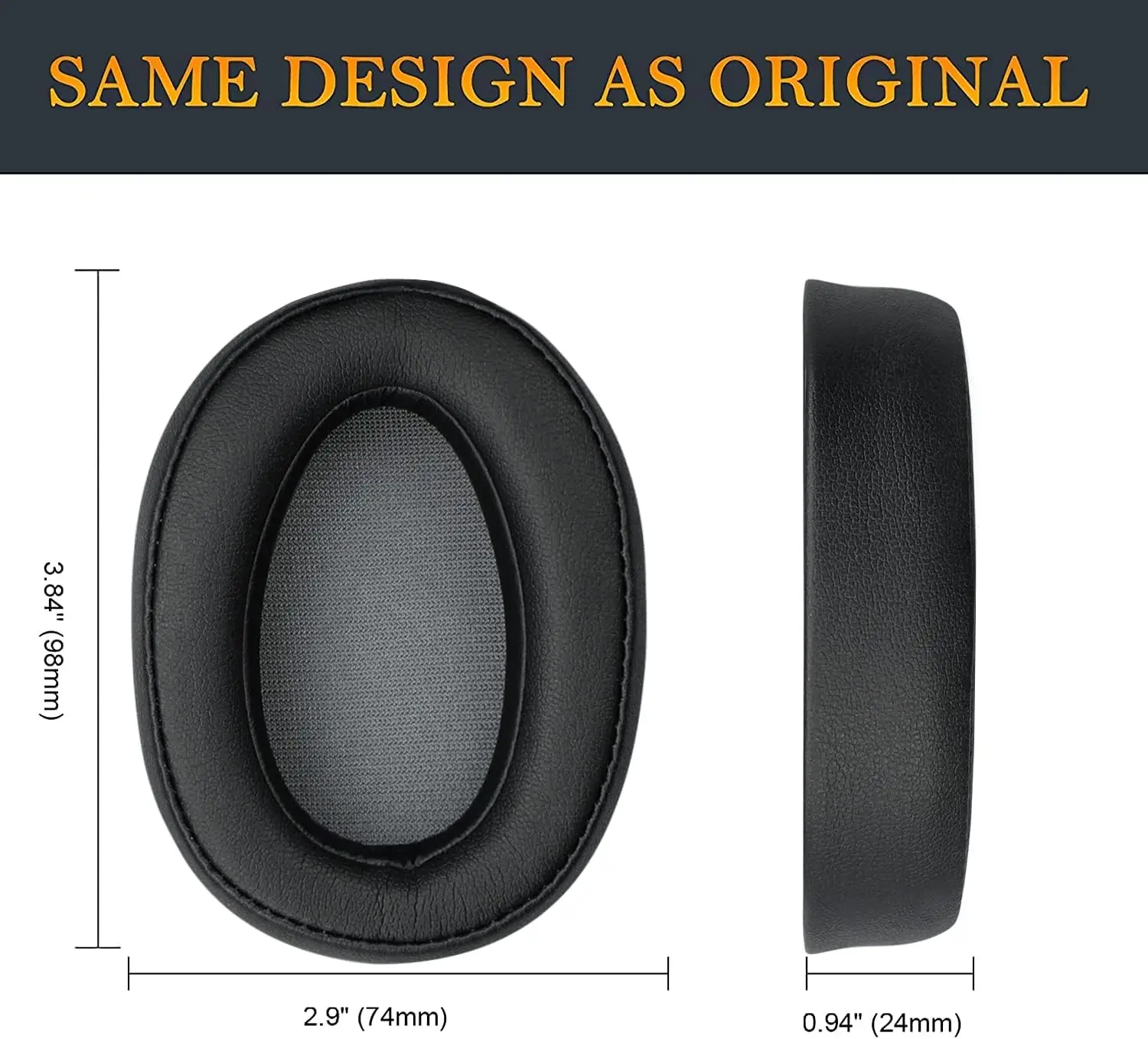 100ABN Earpads & Headband Cushion for Sony WH-H900N (h.Ear on 2 ) & MDR-100ABN Replacement Earpad Ear Pads Cushions Cover Foam