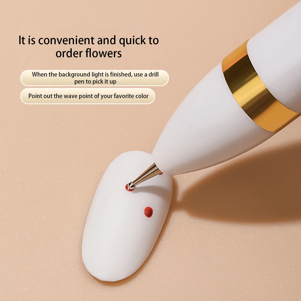 Nagelspitze Diamantstift 4-in-1 Verzierung rotierender Nagelspitze Diamantstift