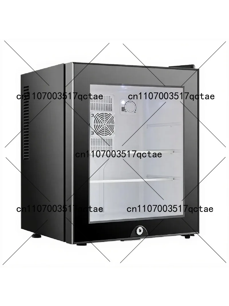 40L Mini Fridge with Glass Door, Silent Compressor-Free Cooling for Bedroom Office, Adjustable Temp Small Refrigerator