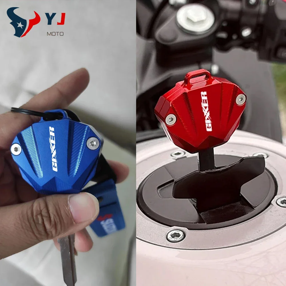 Motocicleta CNC Shell Caso Chave e Keychain, Acessórios Chaveiro, Suzuki GIXXER 250 SF 150 125 155 GSX-S 150 125 2018-2024