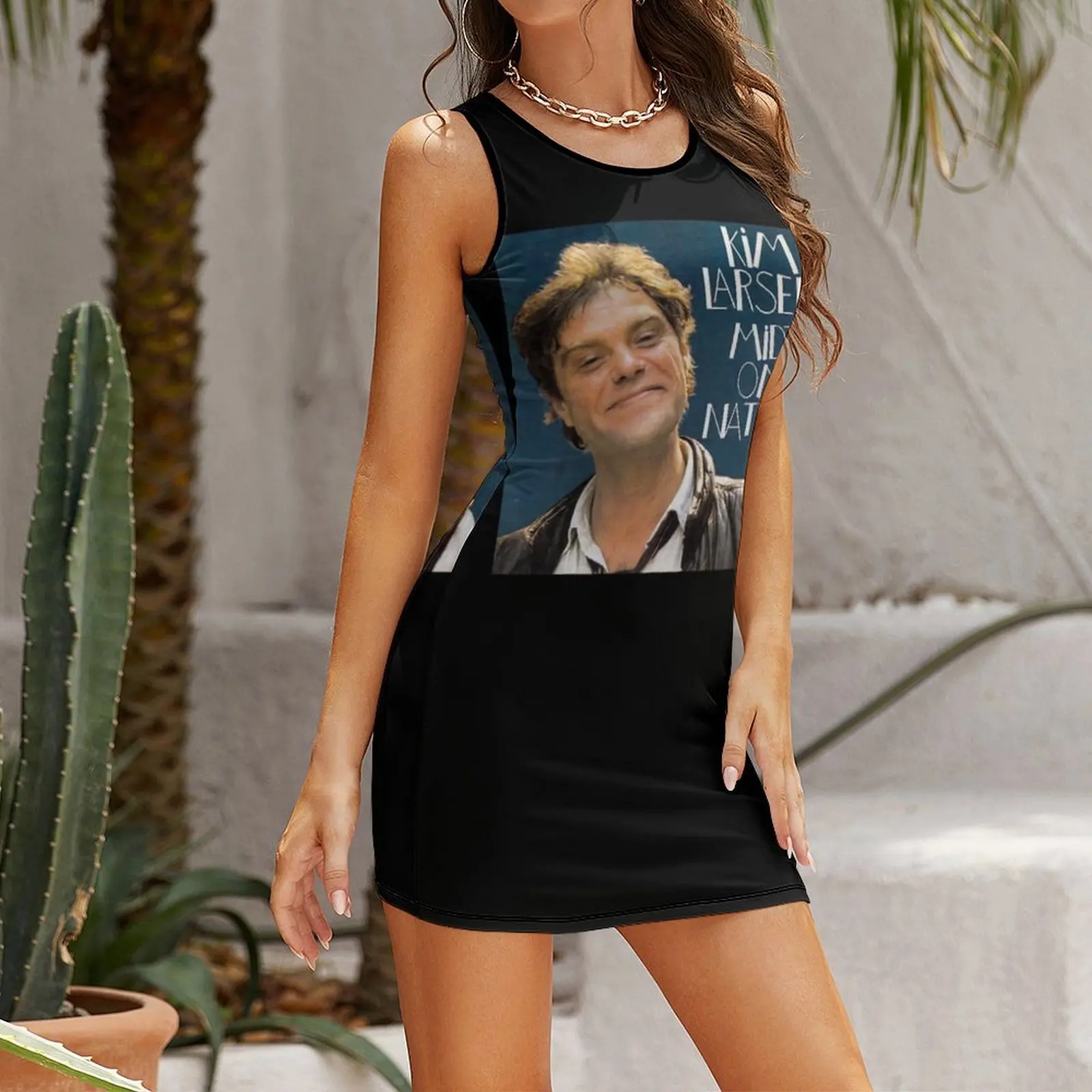 Kim larsen midt om natten t shirt Sleeveless Sundress summer outfits for women 2025 chic and elegant woman dress