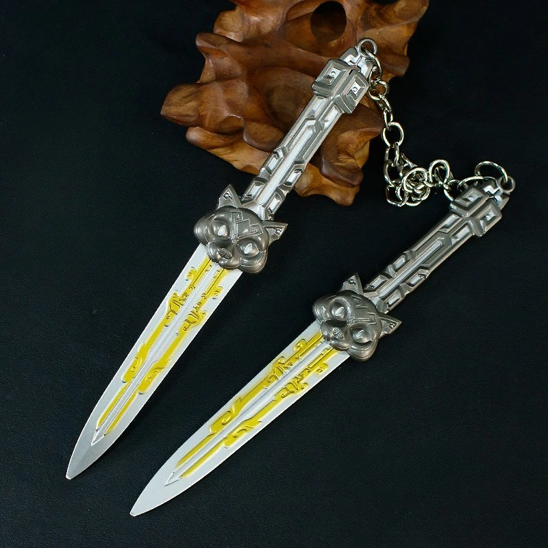 15cm novo jogo figura singularidade lâmina dupla periférica modelo de metal adereços decoração desktop ornamentos presentes aniversário brinquedos