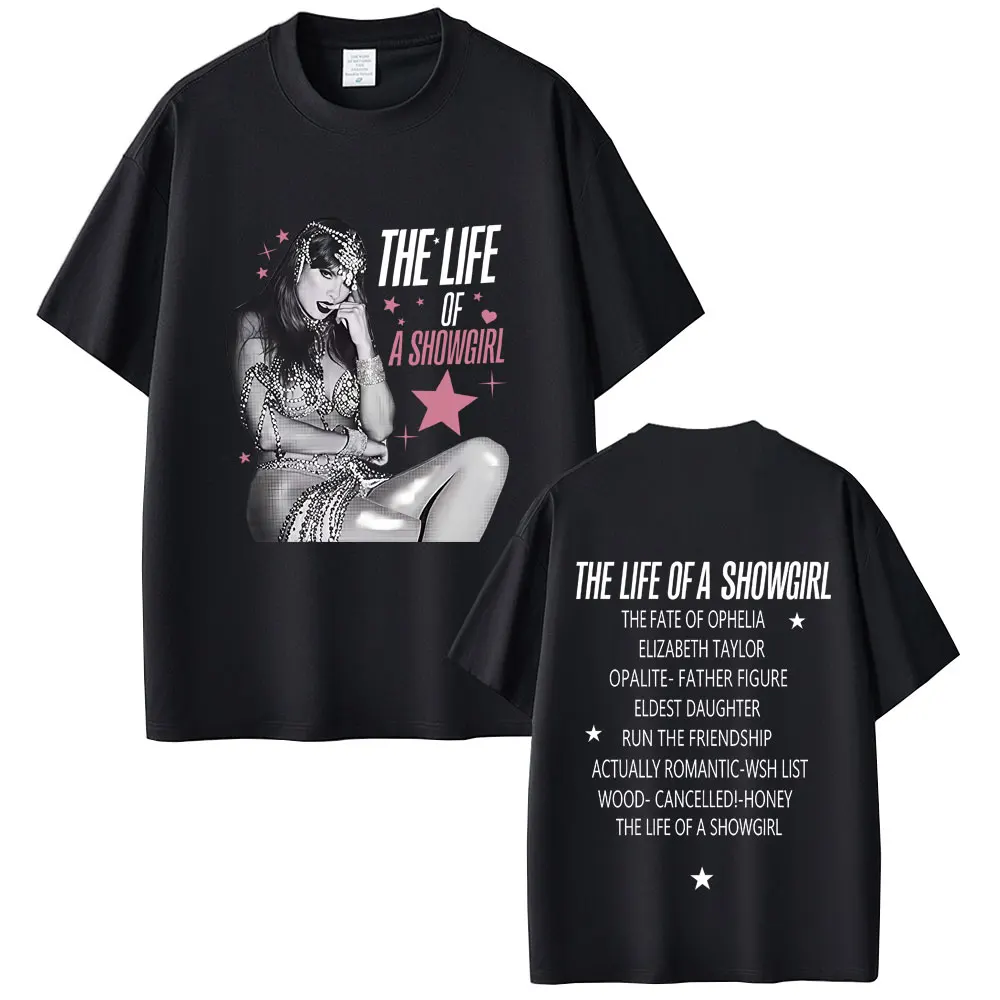 

The Life of A Showgirl Album 2025 Merch T-shirt Men Women Fashion Casual Oversized T Shirts Unisex Vintage Soft Cotton Tshirt