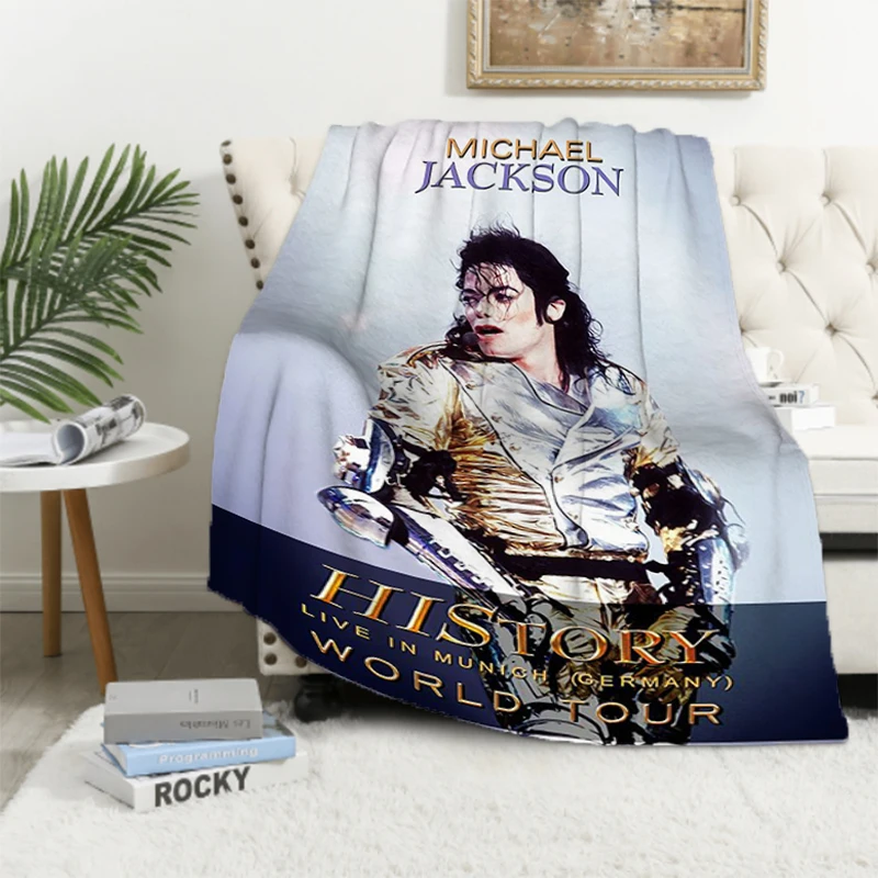 

Cute Nap Custom Fleece Knee Blanket for Sofa Blankets Michael Jackson Microfiber Bedding Fluffy Soft Decorative Thick Warm Home