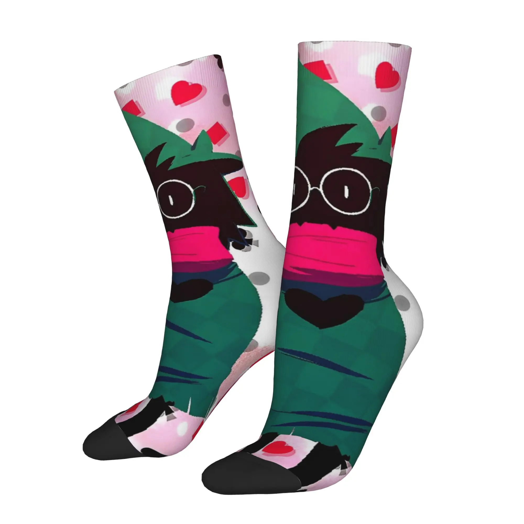 Cool Deltarunes Game Basketball Socks  Long Socks for Unisex Non-slip