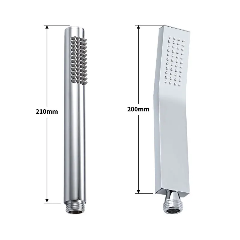 Brass Handheld Shower Head Round Hand Bath Sprinkler Brushed Gold  Bathroom Shower Sprayer Hose Set Shower Head