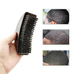 New Men Mustache Brush Palm Soft Wood Handle Wave Brush Hair Beard Comb Men Boar Hair Bristle Beard Barber Accessorie