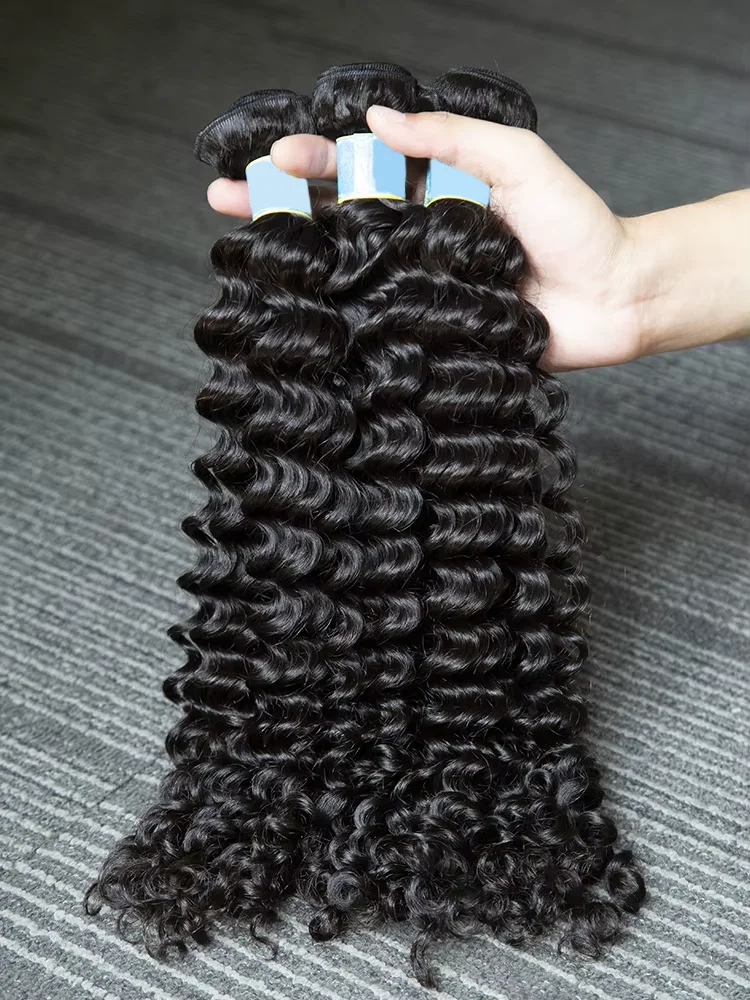 

Глубокая волна, 3 шт., пучки натуральных 100% человеческих волос Remy, 16–32 дюйма, необработанные, 12 А, необработанные, девственные, пришивные наращивания быстрого плетения