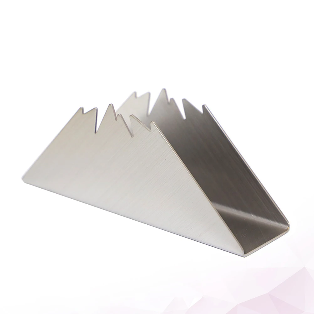 

Stainless Steel Paper Towel Holder Triangle Vertical Rack Silver Napkin Seat Wearable Quality Material Environmentally Friendly