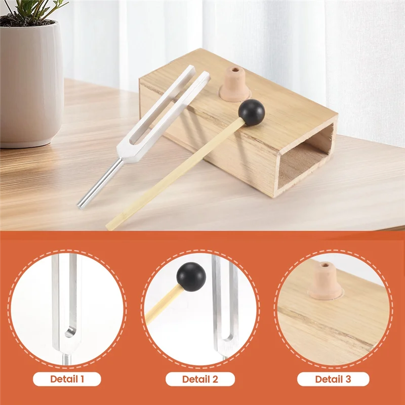 B48B-Per kit didattico per risonanza curativa sonora Diapason da 432 Hz con scatola e custodia